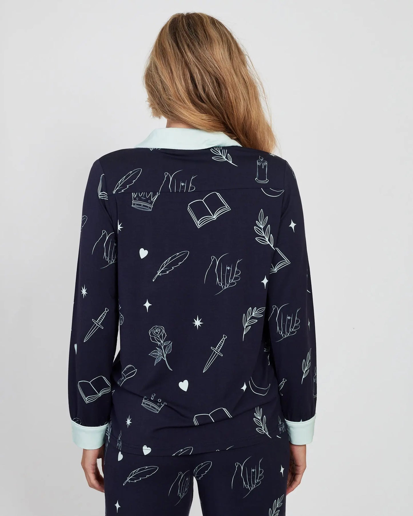 Starlaced Slumber (Navy) Full-Length | Romantasy Bookish Pyjamas (Preorder) Slumber & Sorcery