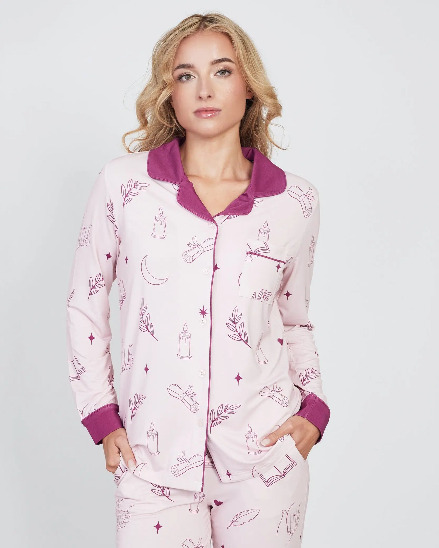 Starlaced Slumber (Blush) Full-Length | Romantasy Bookish Pyjamas (Preorder) Slumber & Sorcery