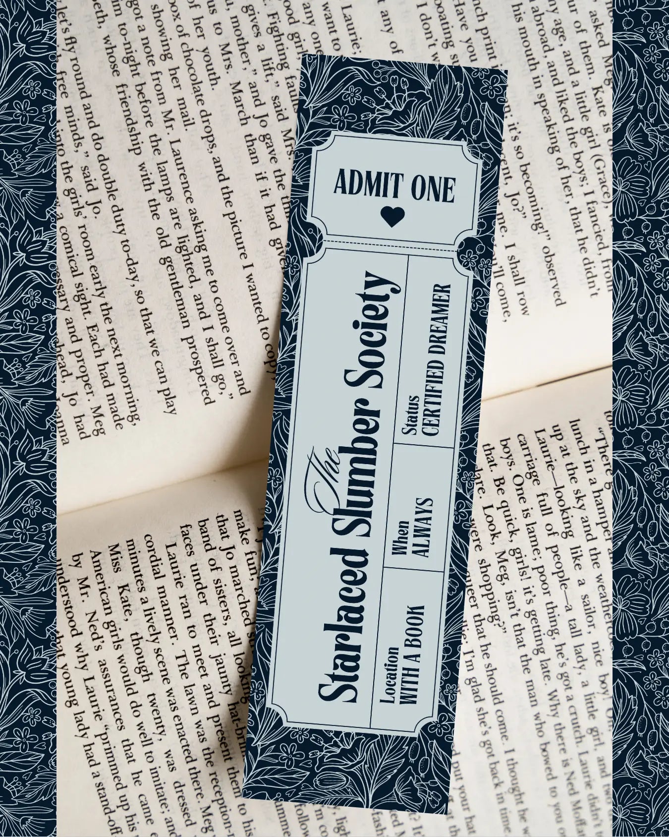 The Starlaced Slumber Collection Exclusive Navy Bookmark Slumber & Sorcery