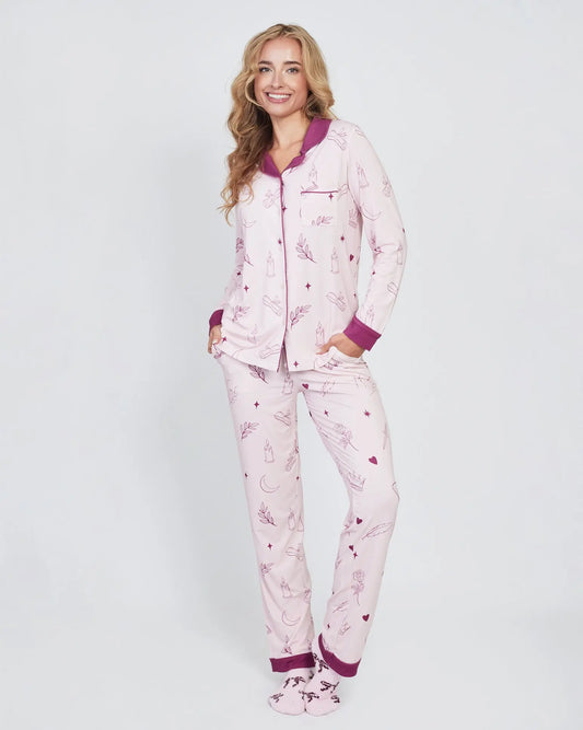 Starlaced Slumber (Blush) Full-Length | Romantasy Bookish Pyjamas (Preorder) Slumber & Sorcery