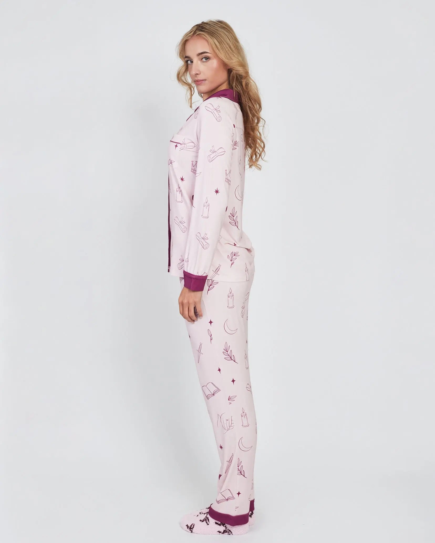 Starlaced Slumber (Blush) Full-Length | Romantasy Bookish Pyjamas (Preorder) Slumber & Sorcery