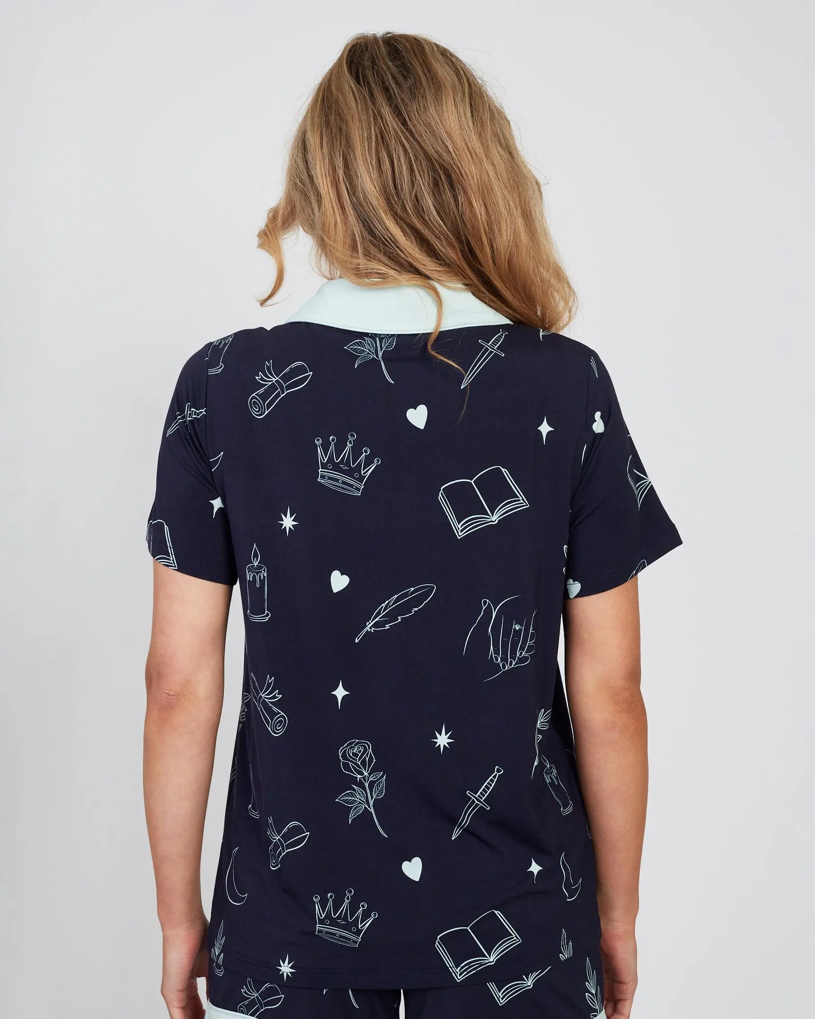 Starlaced Slumber (Navy) Short-Length | Romantasy Bookish Pyjamas (Preorder) Slumber & Sorcery