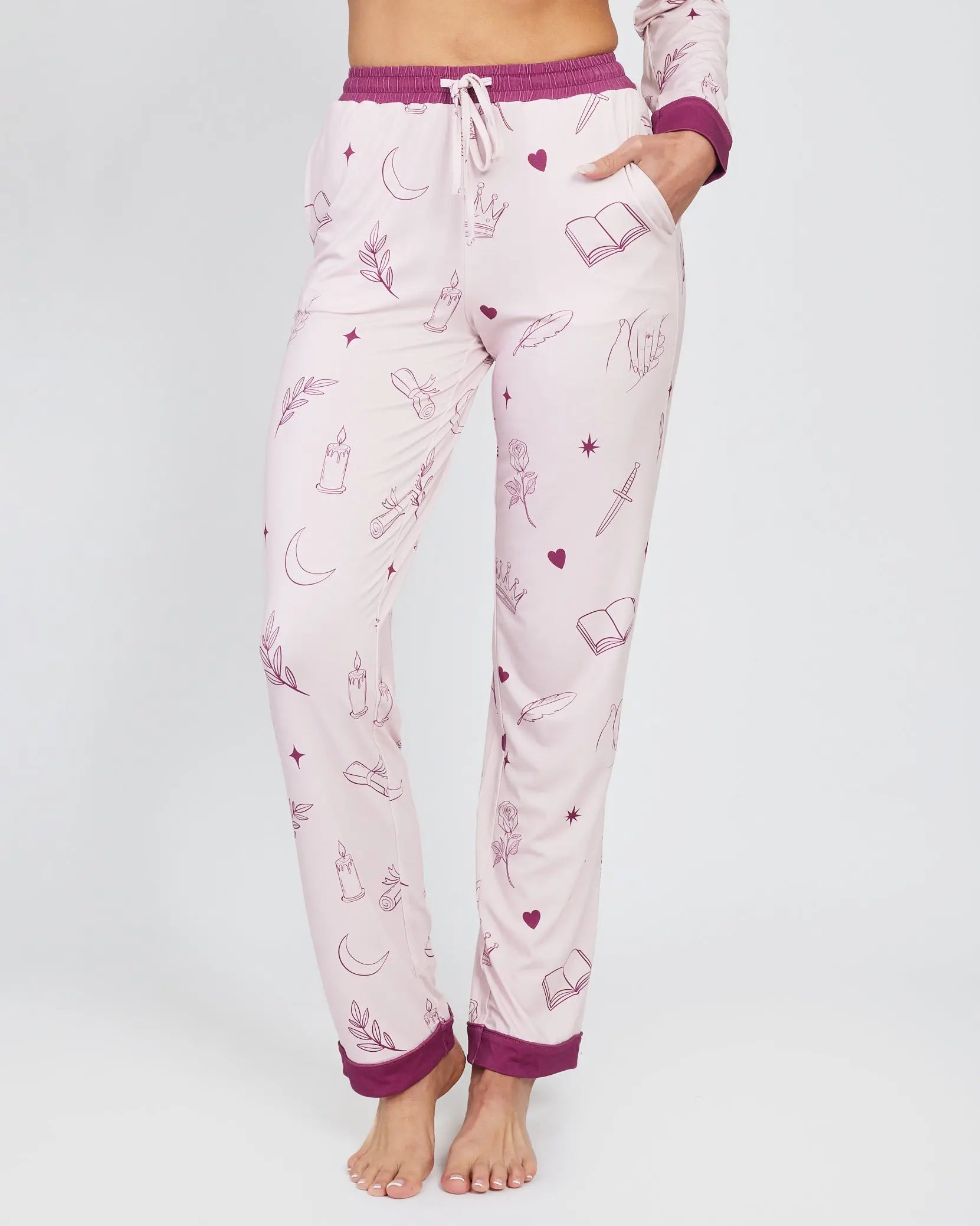 Starlaced Slumber (Blush) Full-Length | Romantasy Bookish Pyjamas (Preorder) Slumber & Sorcery